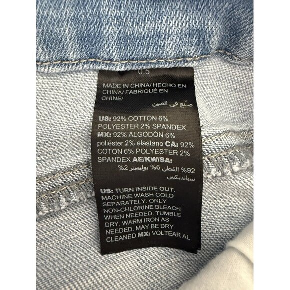 Chicos So Slimming Girlfriend Raw Hem Crop Jeans~Size 0.5 (S/6)~Light Blue - Picture 9 of 10